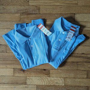 Cat & Jack 2 Long-sleeved Light Blue Polos size M [8/10] NWT